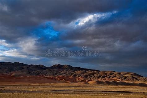 The Unique Beauty Of The Sky Over The Mongolian Steppes Stock Photo