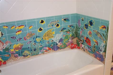 Hand Painted Tile Bathroom Los Angeles By Howe Custom Home Builders