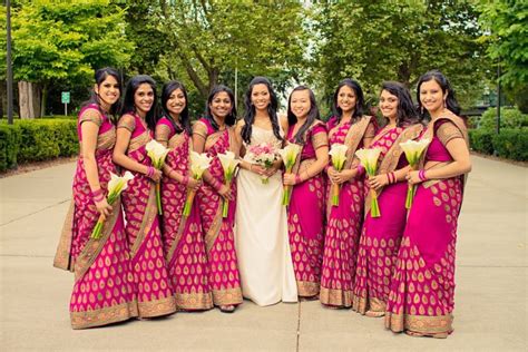 Bridesmaids Sarees Indian Bridesmaid Dresses Indian Bridal Party