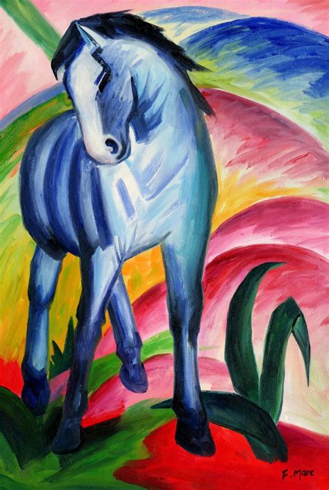 Franz Marc Blaues Pferd D97343 60x90cm Expressionismus Ölgemälde