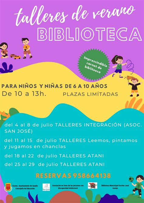 Talleres De Verano Biblioteca Ayuntamiento De Guadix