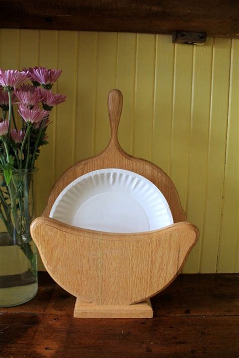 Wooden Paper Plate Holder By Katelouiseanna On Etsy