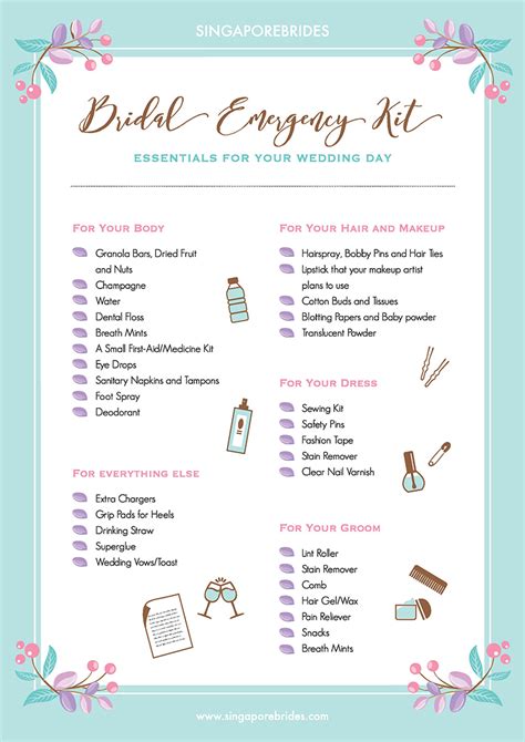 Bridal Emergency Kit Pack All These Essential Items