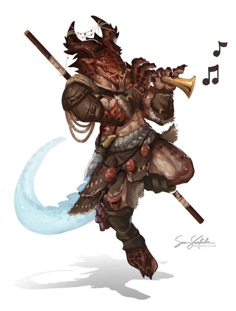 Dragon Born Dragonborn Bard Dancing And Playing A Spell Male Rpg