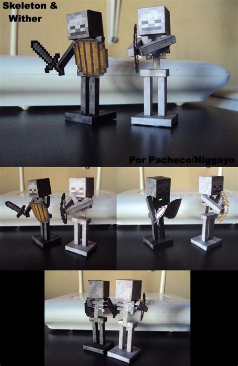 Minecraft Papercrafts Skeletons Y Wither Muestra By Niggayo On Deviantart