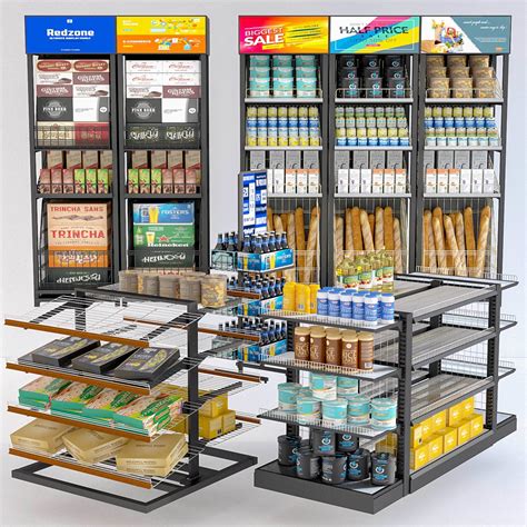 Grocery Display Rack Collection 3D model | CGTrader