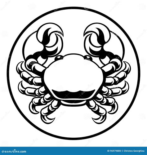 Crab Cancer Zodiac Horoscope Sign Stock Vector Illustration Of