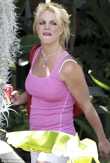 A Bedraggled Britney Spears Sports A Stained Pink Vest As She Heads