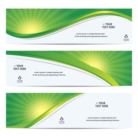Green Corporate Banners Vector Free Download