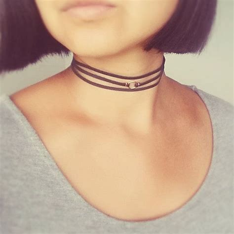 Leather Wrap Choker Leather Gold Filled Choker Chokers Leather