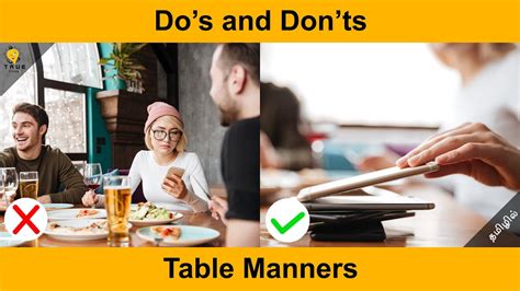 Dos And Donts Of Table Manners Table Manners For New Generations