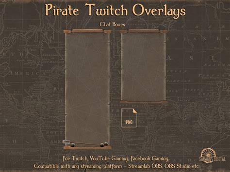 Pirate Stream Package Sea Adventure Overlay For Twitch Streamers And