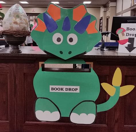 Dinosaur Book Drop Library Book Drop Book Return Dinosaur Derby