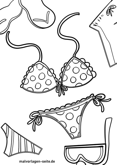 Great Coloring Page Bikini Free Coloring Pages