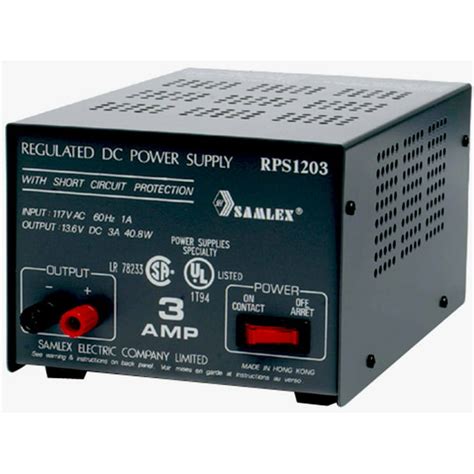 Samlex Rps1203ul 3 Amp 5 Amp Surge Regulated Power Supply With
