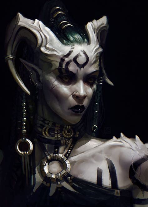 By · Exellero · On Artstation Demon Vampire Female Woman Fantasy