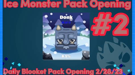 Daily Blooket Pack Opening 2 Ice Monster Pack 2 Youtube