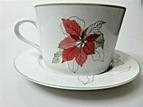 Block Spal Portugal Poinsettia Watercolors Cup & Saucer Set Mary Lou ...