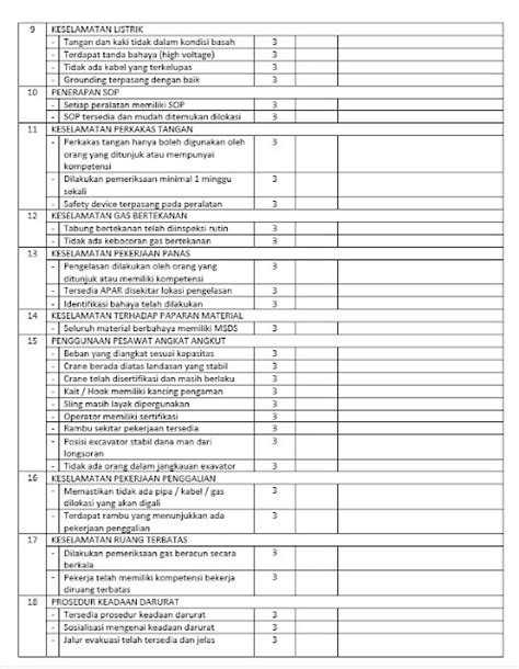 Contoh Form Checklist Inspeksi K Lulusandiploma Com