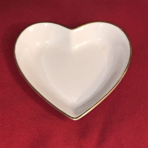 Valentine Lenox Heart Shaped Trinket Bowl Jewelry Dish Tray Porcelain