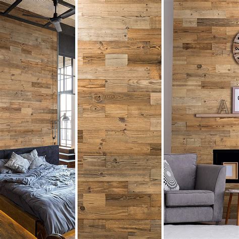 Amazonde Wooden Wall Design Wandverkleidung Aus Altholz Natürliches