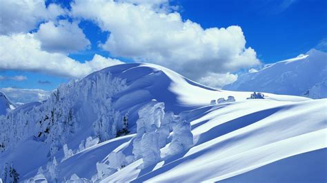 Download Wallpaper 1920x1080 Slope Descent Mountain Snow Winter