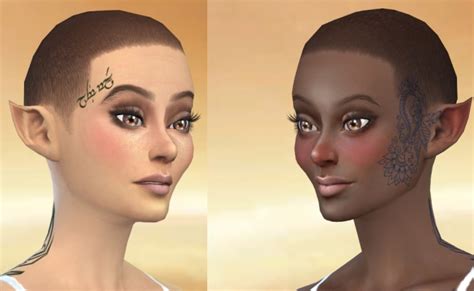 Elven Full Body Tattoo By Velouriah At Mod The Sims Sims 4 Updates
