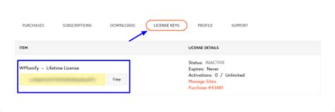 Where To Find The License Key Wpfomify
