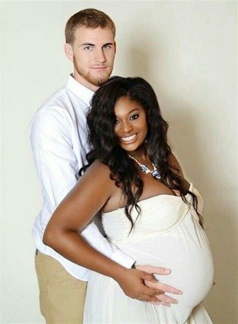 Beautiful Parents To Be Interracial Couples Black Woman White Man Women