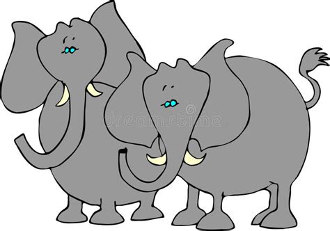 Two Elephants Stock Vector Illustration Of Jumbo Ivory 1696523