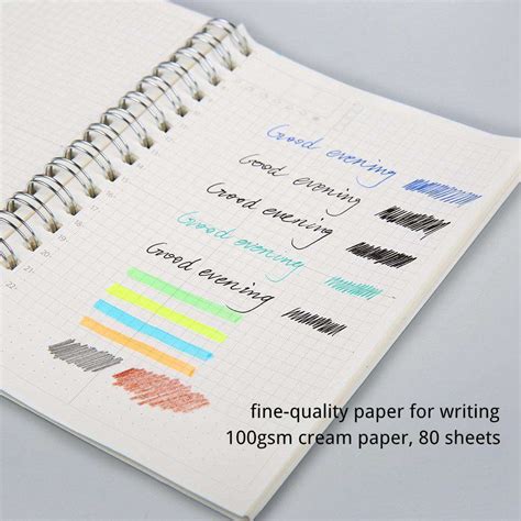 Clear Spiral Bound A5 A6 Notebook Dotted Grid Lined To Do Diar