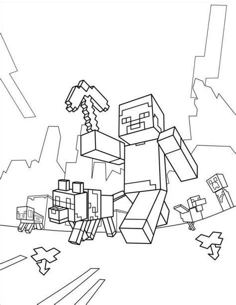 Free pictures of popular minecraft characters to print out and color. Kids-n-fun.com | Coloring page Minecraft Minecraft