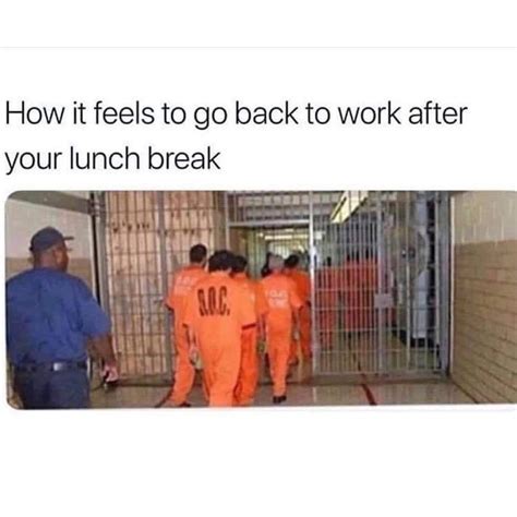 How It Feels To Go Back To Work After Your Lunch Break Funny