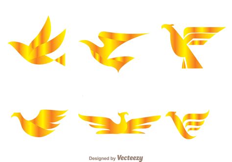 Vector Golden Bird Logos Download Free Vector Art Stock Graphics