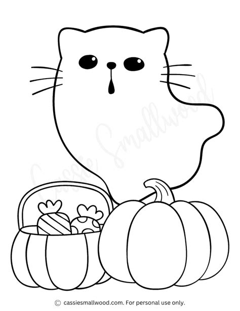 The Cutest Ghost Coloring Pages Cassie Smallwood
