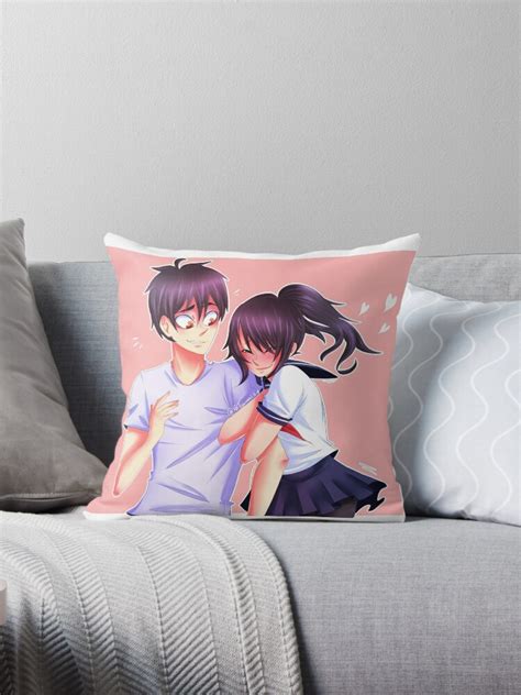 Yandere Chan And Yandere Dev Yandere Simulator Throw Pillows By