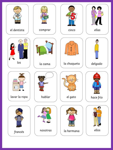 Free Printable Spanish Flashcards For Adults