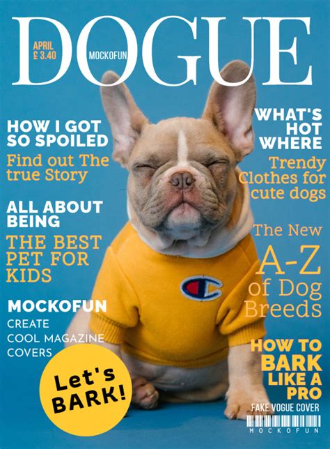🐾 Dogue Magazine Cover Mockofun