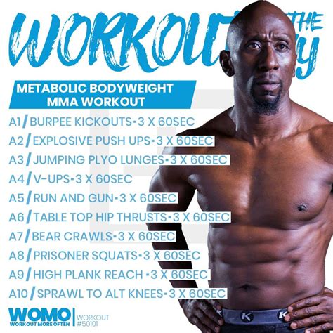 METABOLIC BODYWEIGHT MMA WORKOUT Mma Workout Workout Body Weight