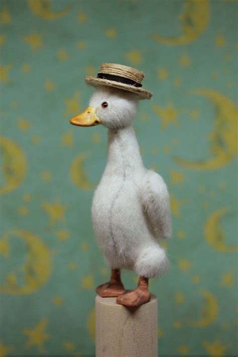 Miniature Plush Duck Interior Duckling Stuffed Bird Realistic Etsy