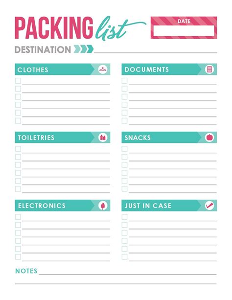 Blank Packing List Template Download In Microsoft Word Vrogue