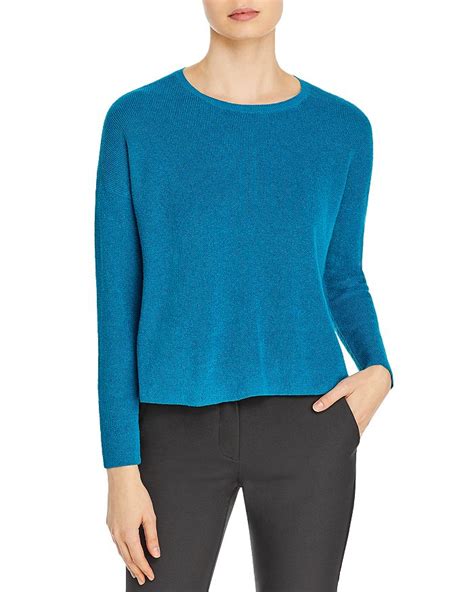 Eileen Fisher Boxy Organic Linen Blend Sweater Bloomingdales