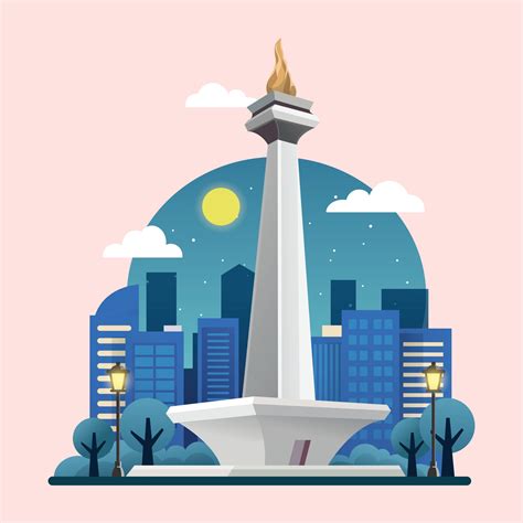 Drawing Monas Jakarta Tower Clipart Drawing Illustration Png My XXX