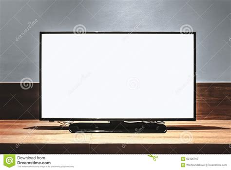 Tv White Screen Stock Image Image Of Monitor Black 62436715