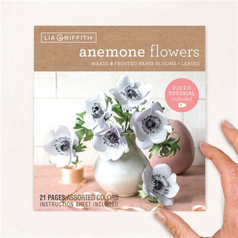 Frosted Paper Flower Kits By Designer Lia Griffith Felt Paper Scissors