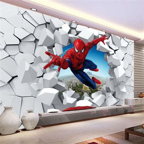 Buy Spiderman Wallpaper Custom 3d Photo Wallpaper