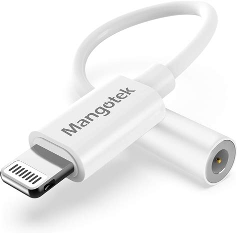Mangotek Replacement For Iphone Headphones Adapter Lightning To 35 Mm