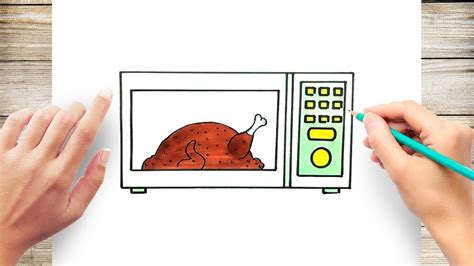 How To Draw A Microwave Easy Youtube