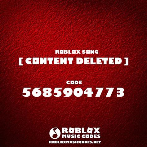 Content Deleted Roblox Id