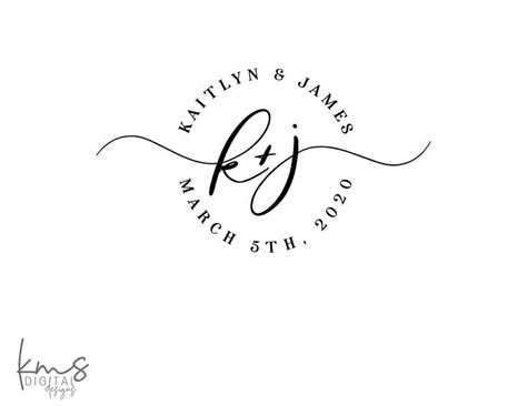 Custom Wedding Logo Wedding Monogram Wedding Initials Etsy Wedding
